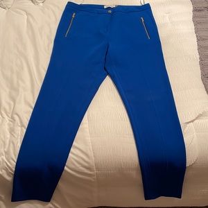 Beautiful blue, Calvin Klein dress pants, gold zippers